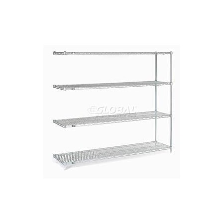 Global Equipment Nexel    Stainless Steel Wire Shelving Add-On 72"W x 24"D x 86"H A24728S